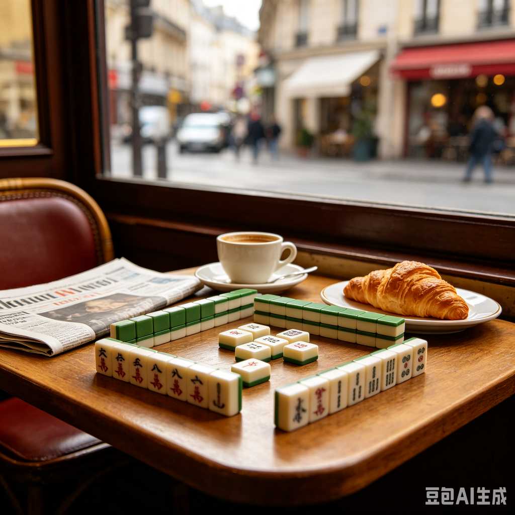 printed logo mahjong set