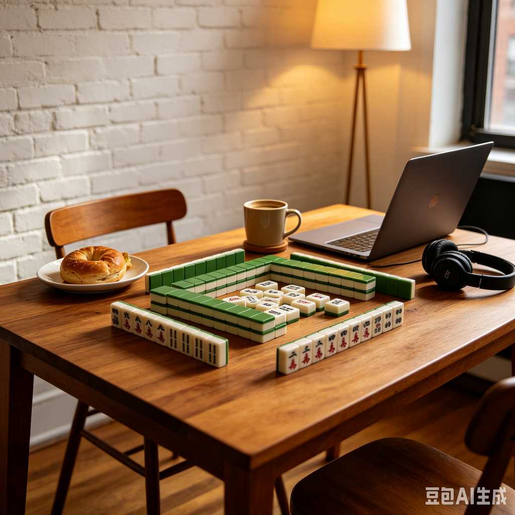 flat print mahjong set